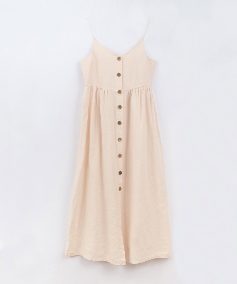 Dress with straps in linen