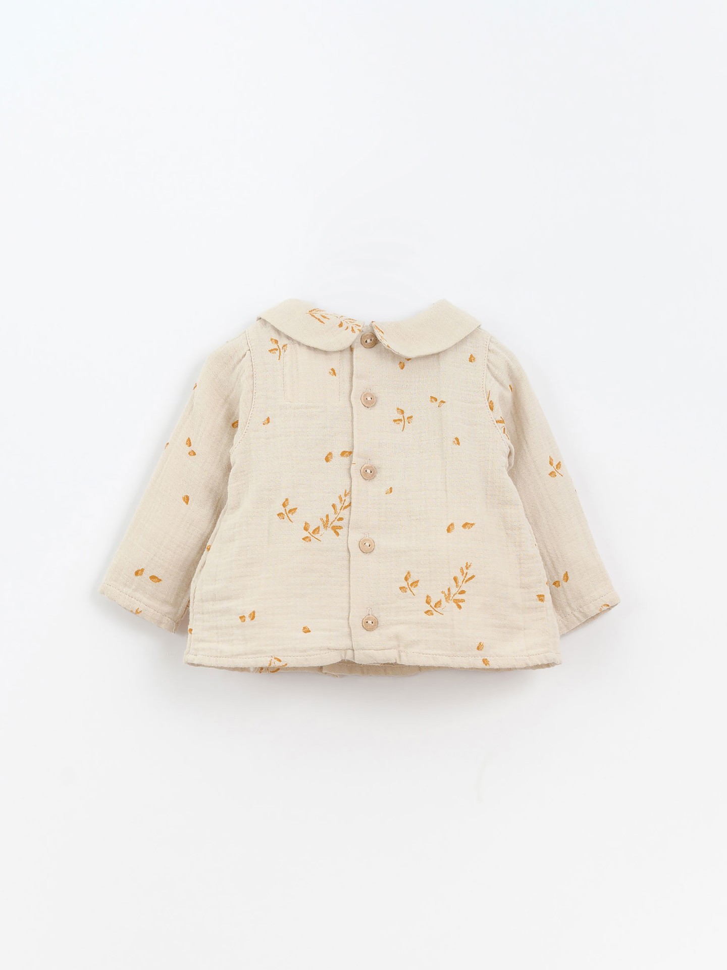 Blusa in tessuto con stampa a rametti