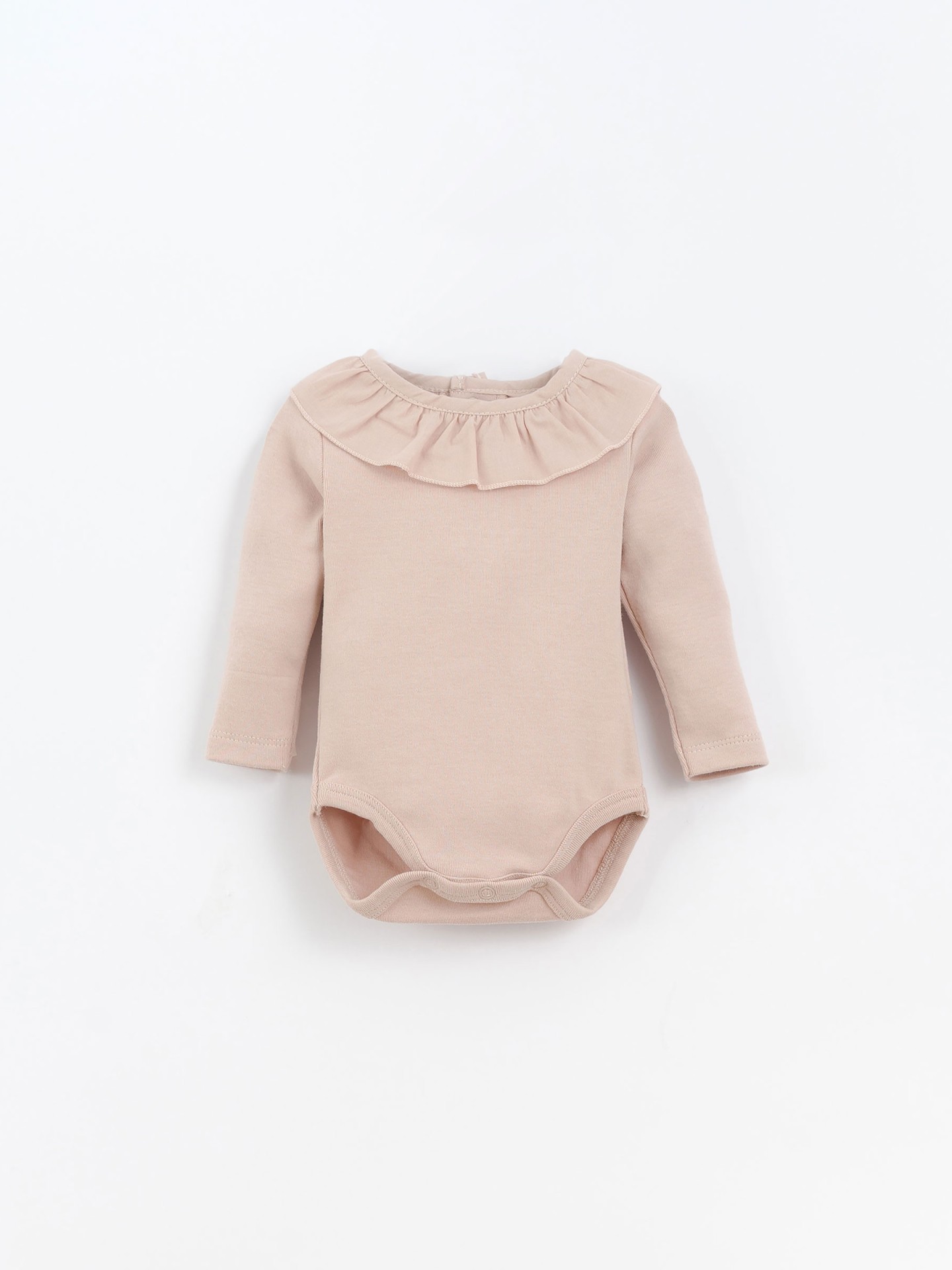 Body con collo in tessuto