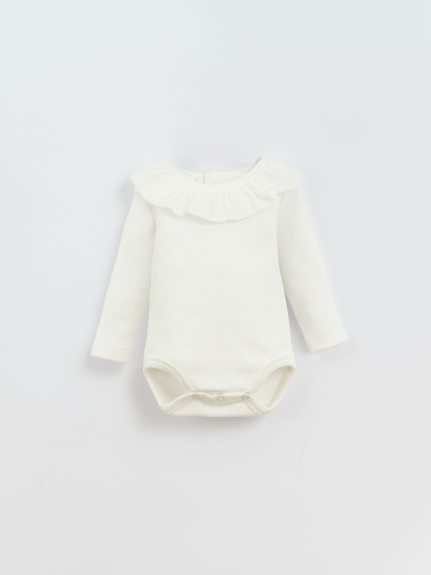 Body con collo in tessuto