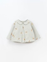 Blusa de tela con estampado de zanahorias Blusa de tela con estampado de zanahorias
