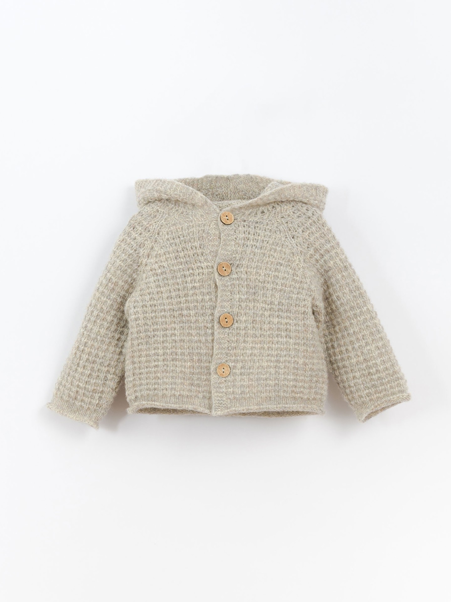 Cardigan en tricot à capuche