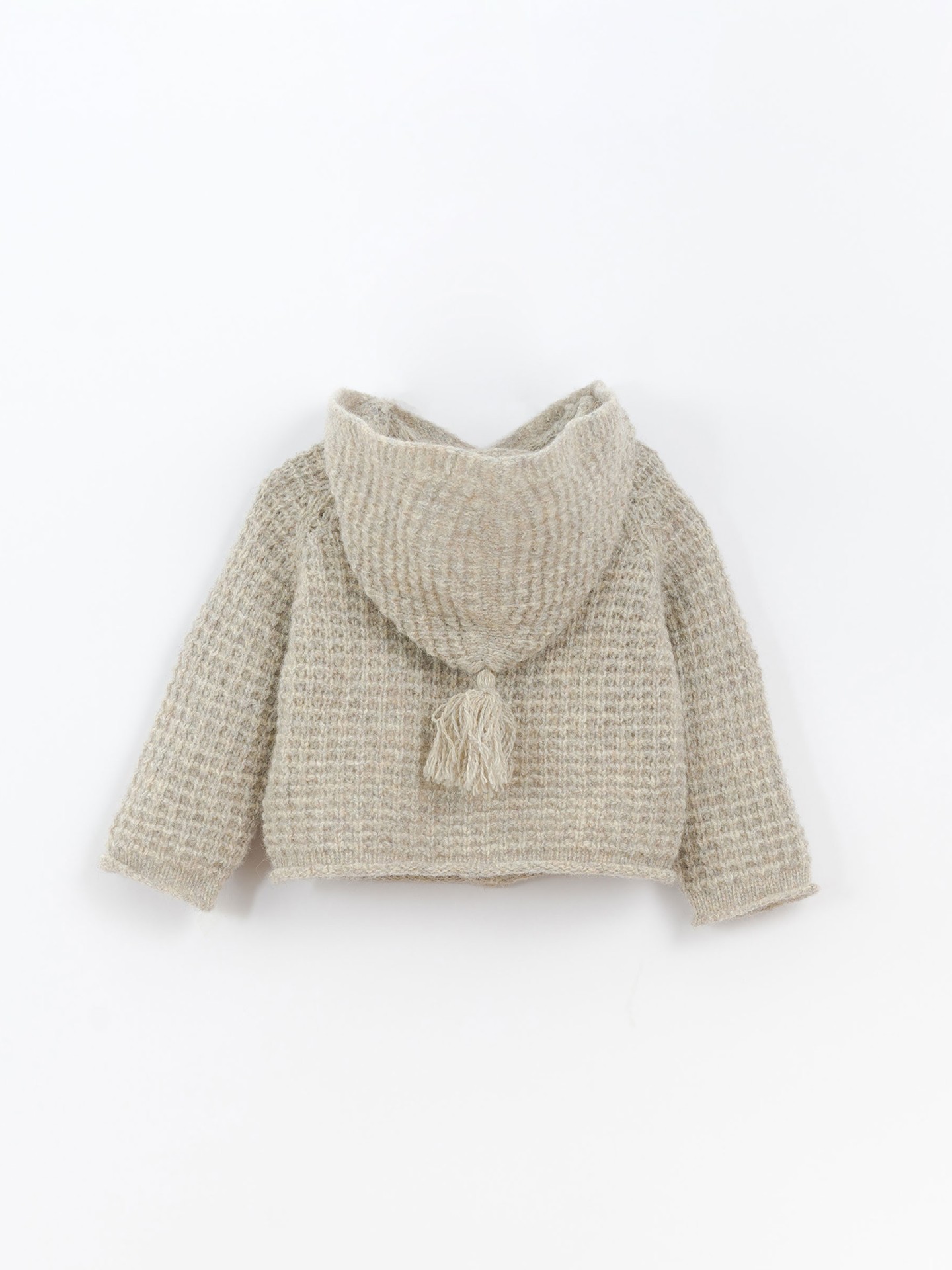Cardigan en tricot à capuche