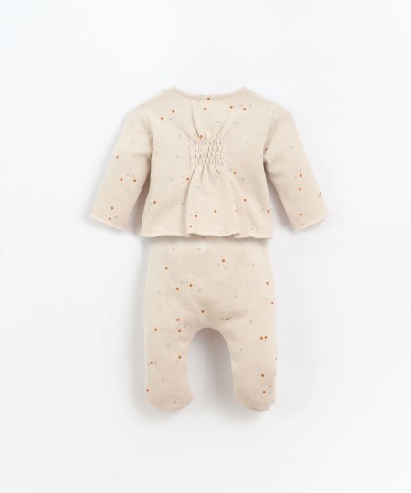 Printed jersey and trouser outfit