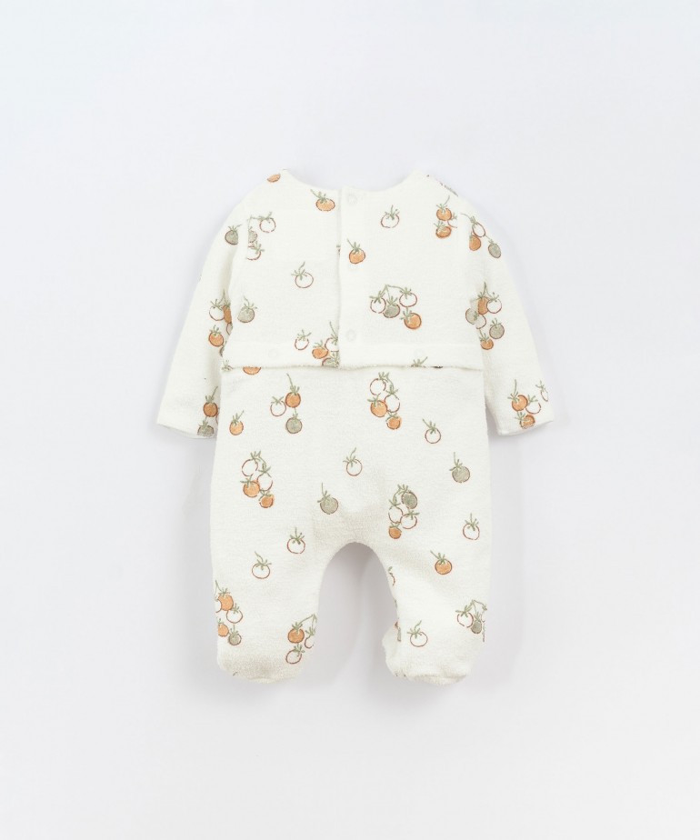 Jersey-stitch jumpsuit with carding on the inside