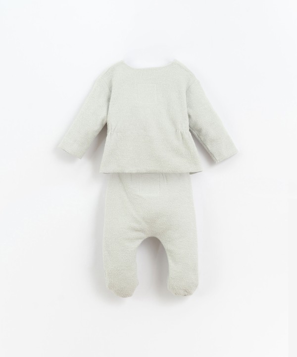 Furry jersey and trouser outfit