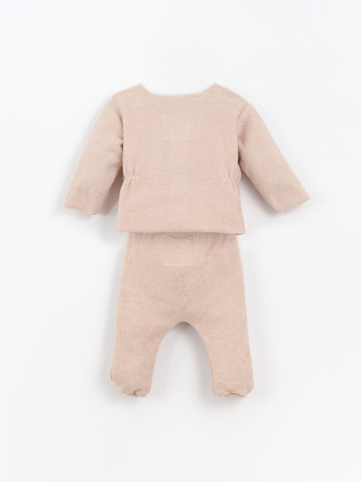 Ensemble cardigan et pantalon en maille peluche