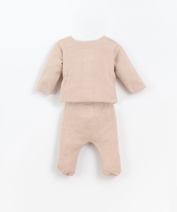 Completo golfino e pantaloni in peluche