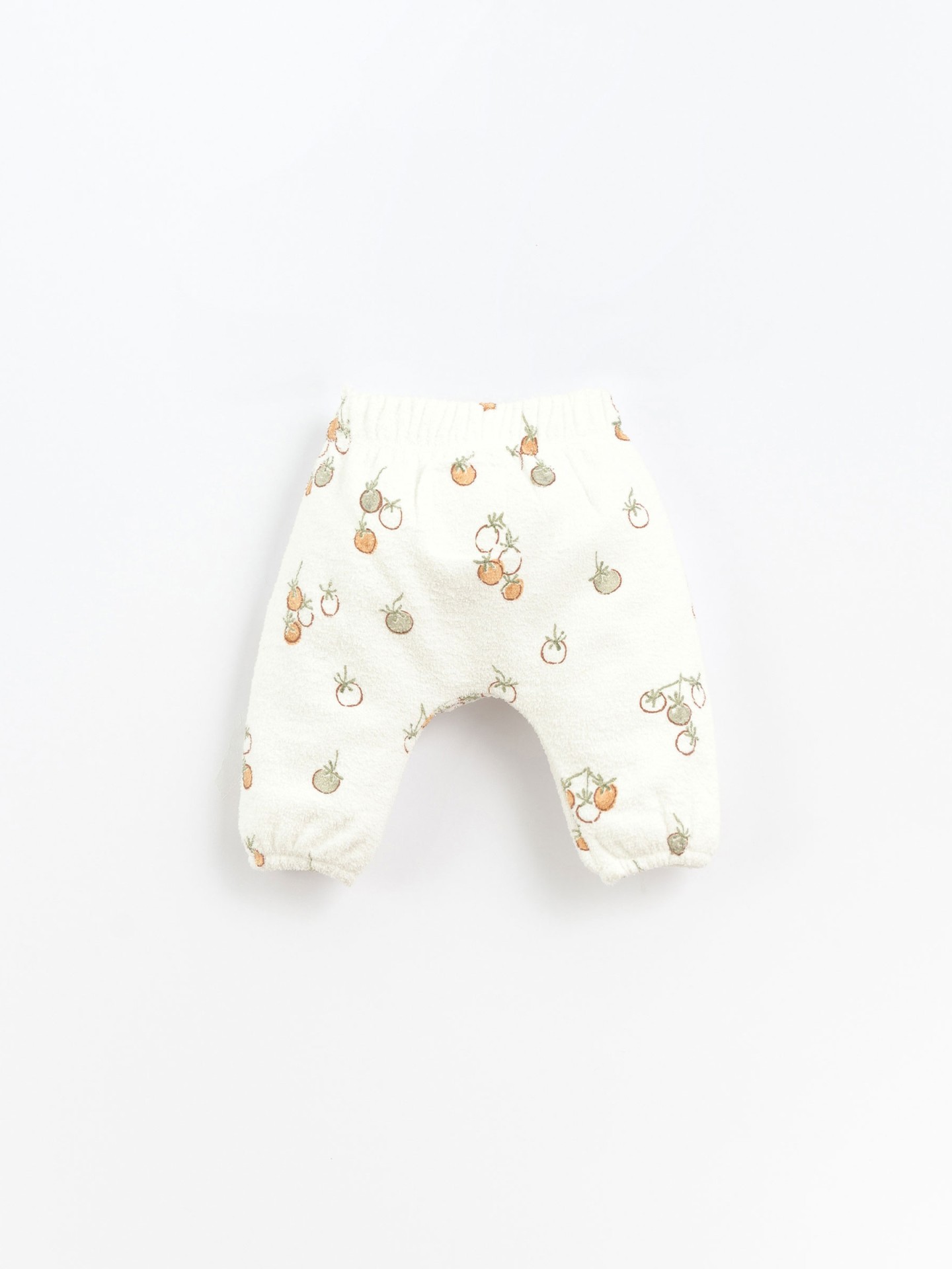 Pantaloni in cotone organico con stampa a pomodorini