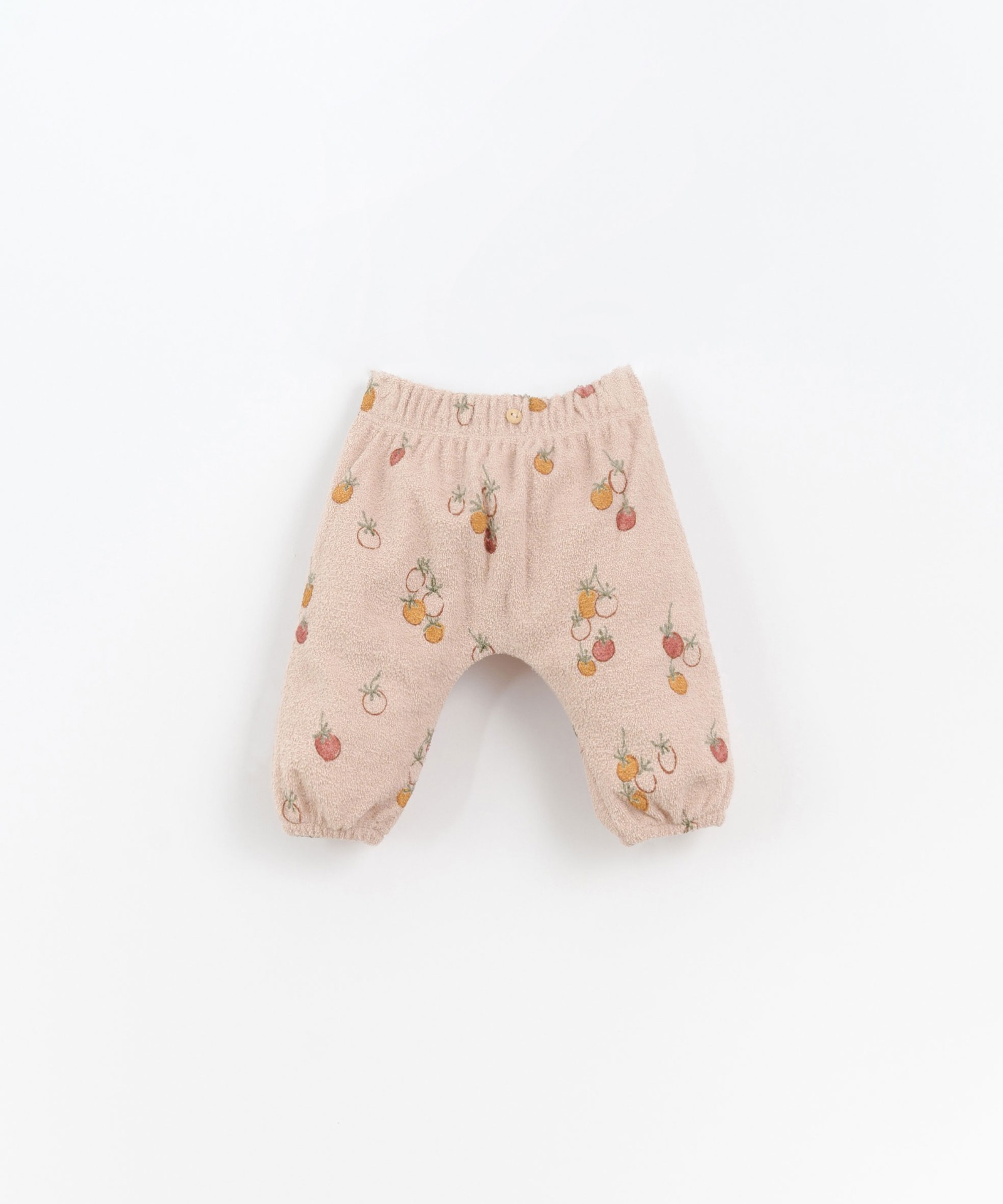 Organic cotton trousers with tomatoes print