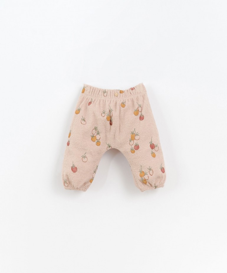PRINTED PLUSH TROUSERS
