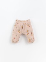 Organic cotton trousers with tomatoes print
