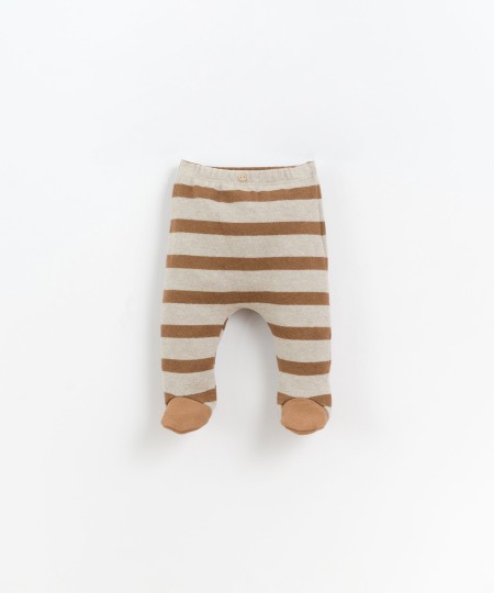 Leggings a rayas con pie