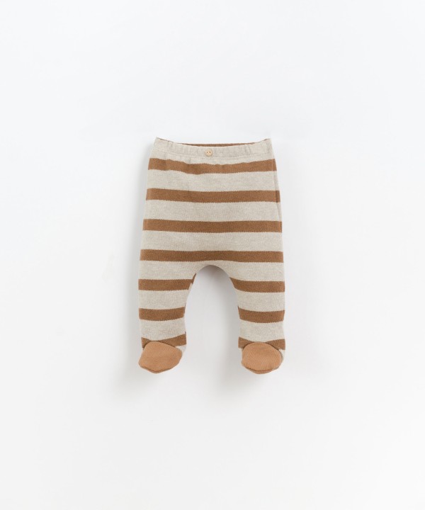 Leggings a rayas con pie 