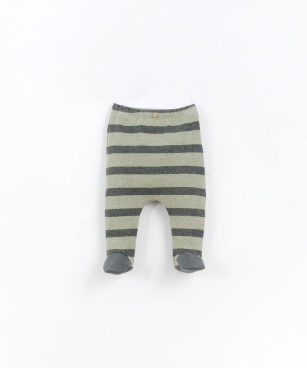 Striped leggings with feet