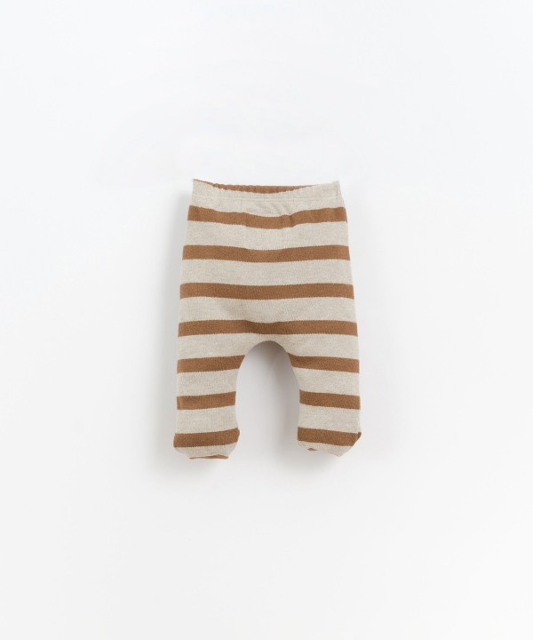 Leggings a rayas con pie 