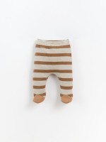 Leggings a rayas con pie 