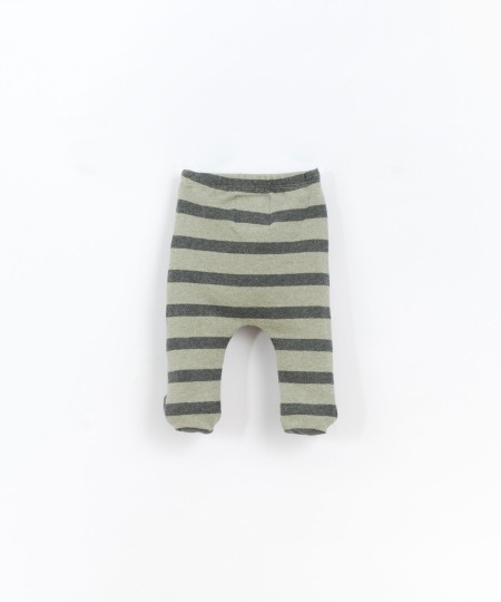 Striped leggings with feet