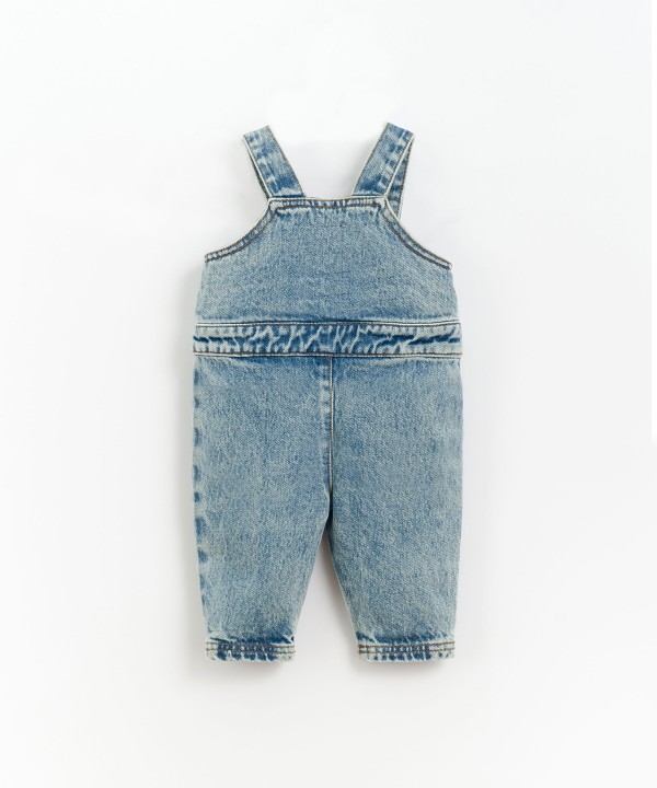 Tutona di jeans con bottoni in cocco