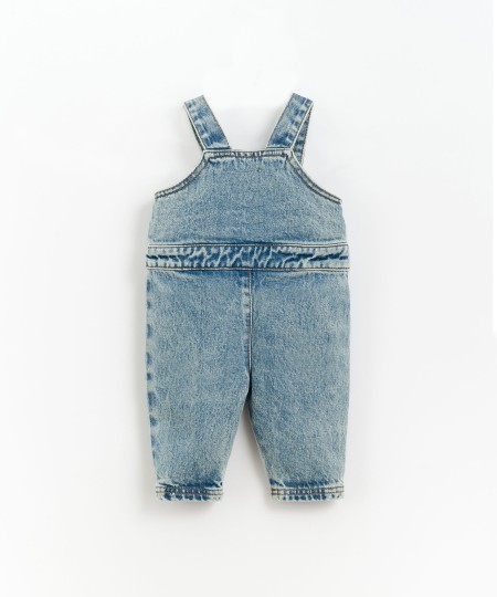 Tutona di jeans con bottoni in cocco