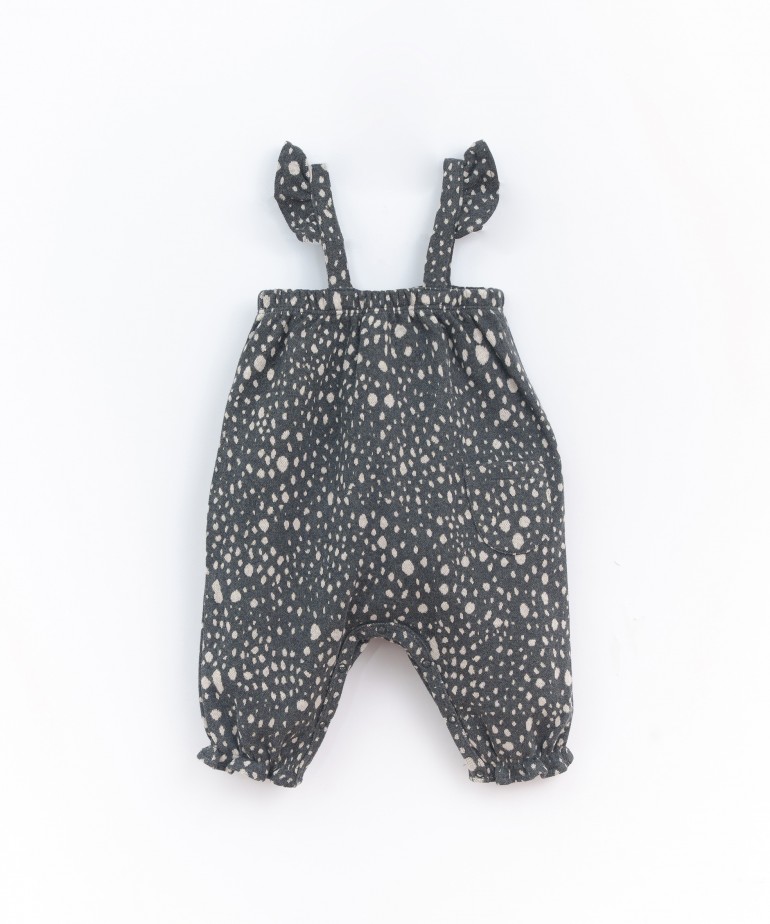 Jumpsuit in organic cotton with straps 