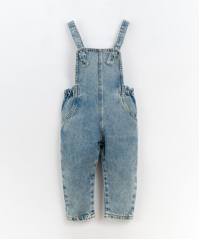 Denim dungarees with straps