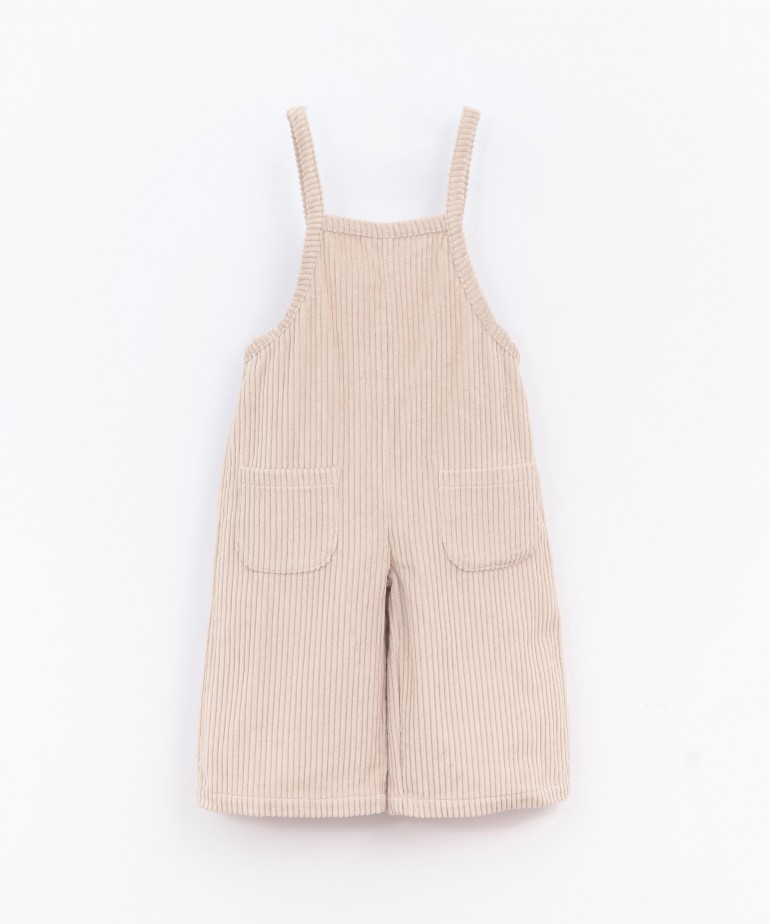 Corduroy dungarees with straps