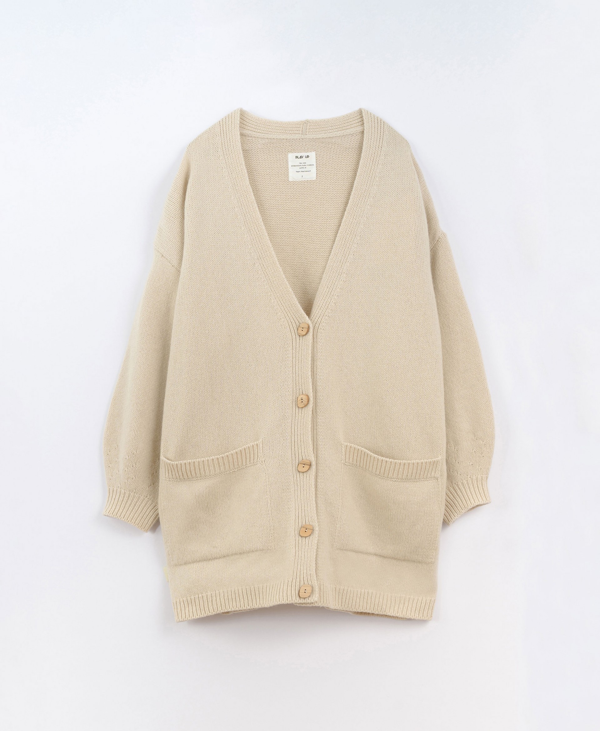 Knitted jacket with side opening | Culinary