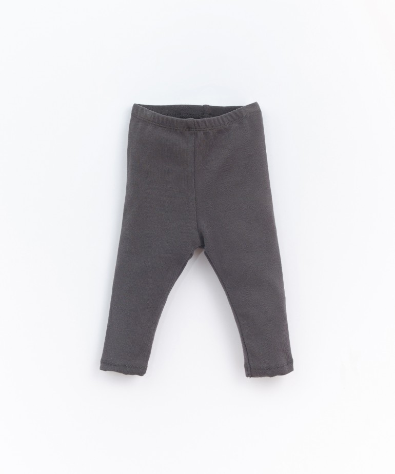 Jersey stitch leggings with recycled cotton