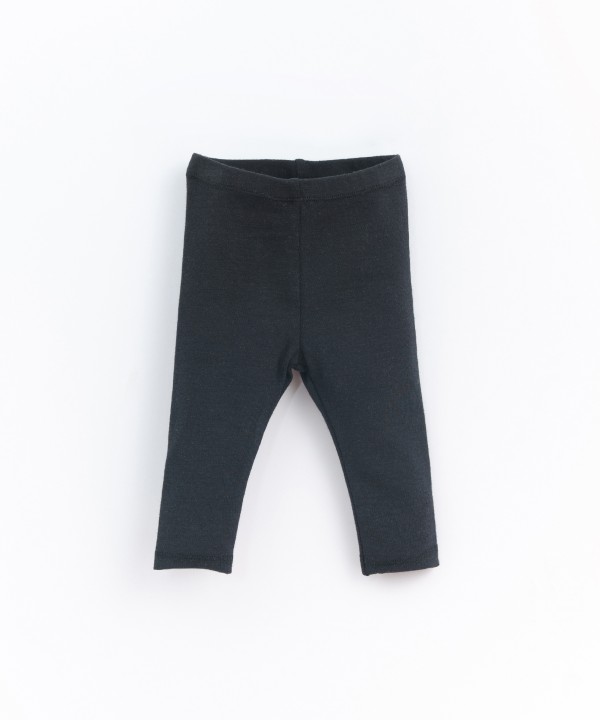Jersey stitch leggings with recycled cotton