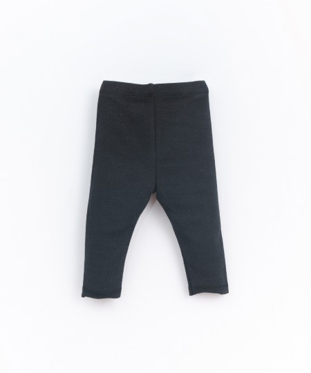 Jersey stitch leggings with recycled cotton
