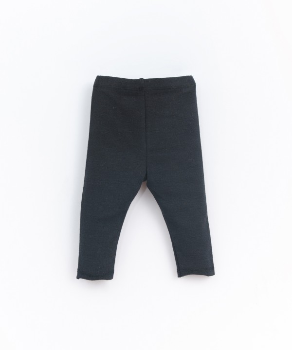 Jersey stitch leggings with recycled cotton