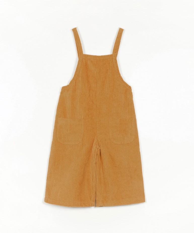 Corduroy dungarees with straps
