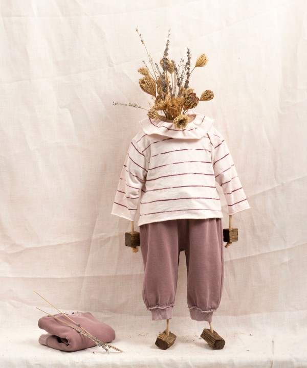 T-shirt rayé avec col