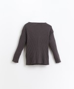 Ribbed jersey knit T-shirt with spring clips on the back | Culinary