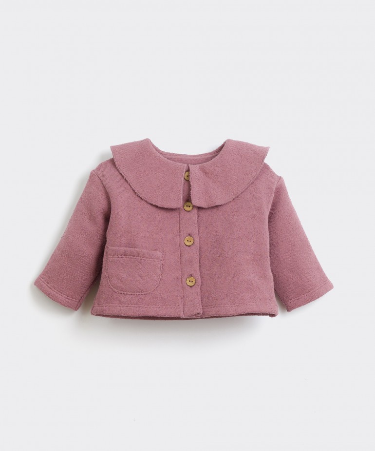 Organic cotton jacket with neck 