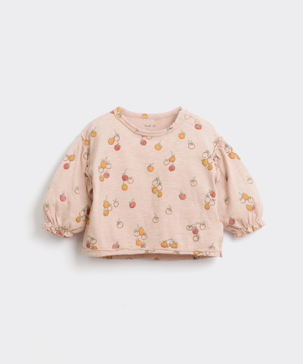 Organic cotton T-shirt with tomatoes print