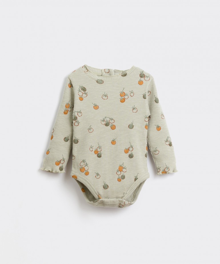 Organic cotton body with tomatoes print
