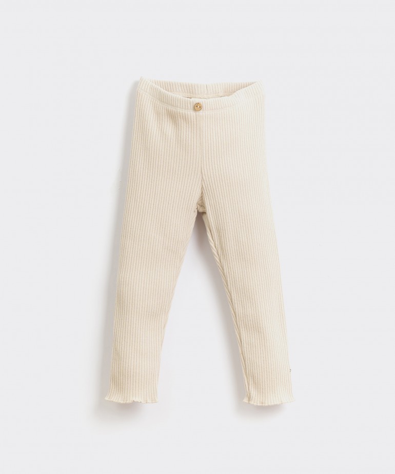 Ribbed leggings in organic cotton