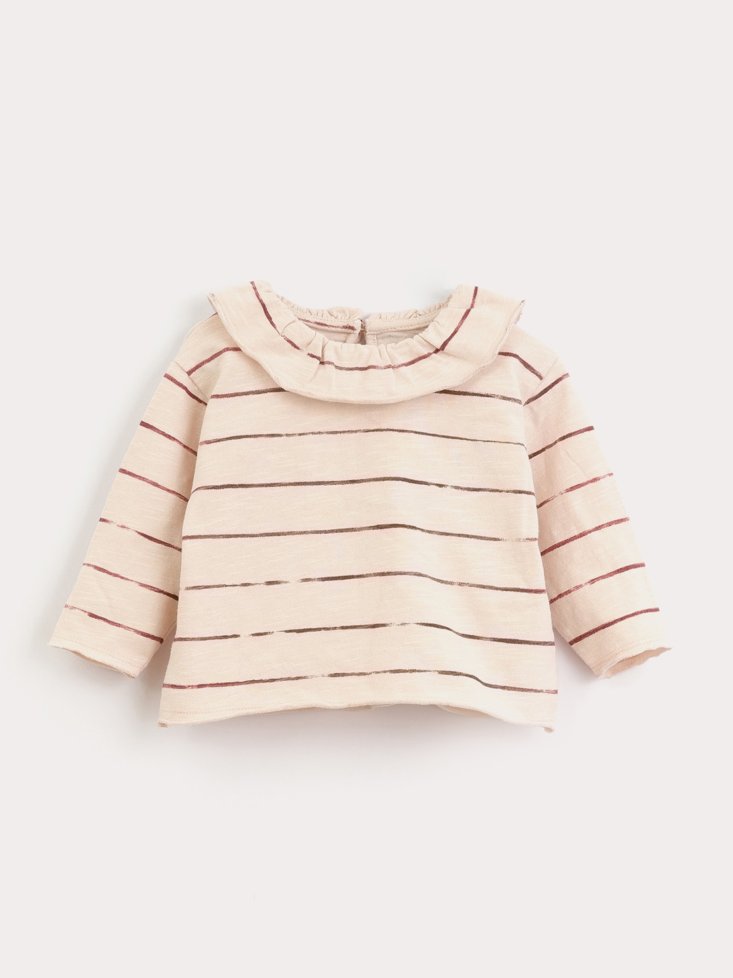 T-shirt a righe con colletto