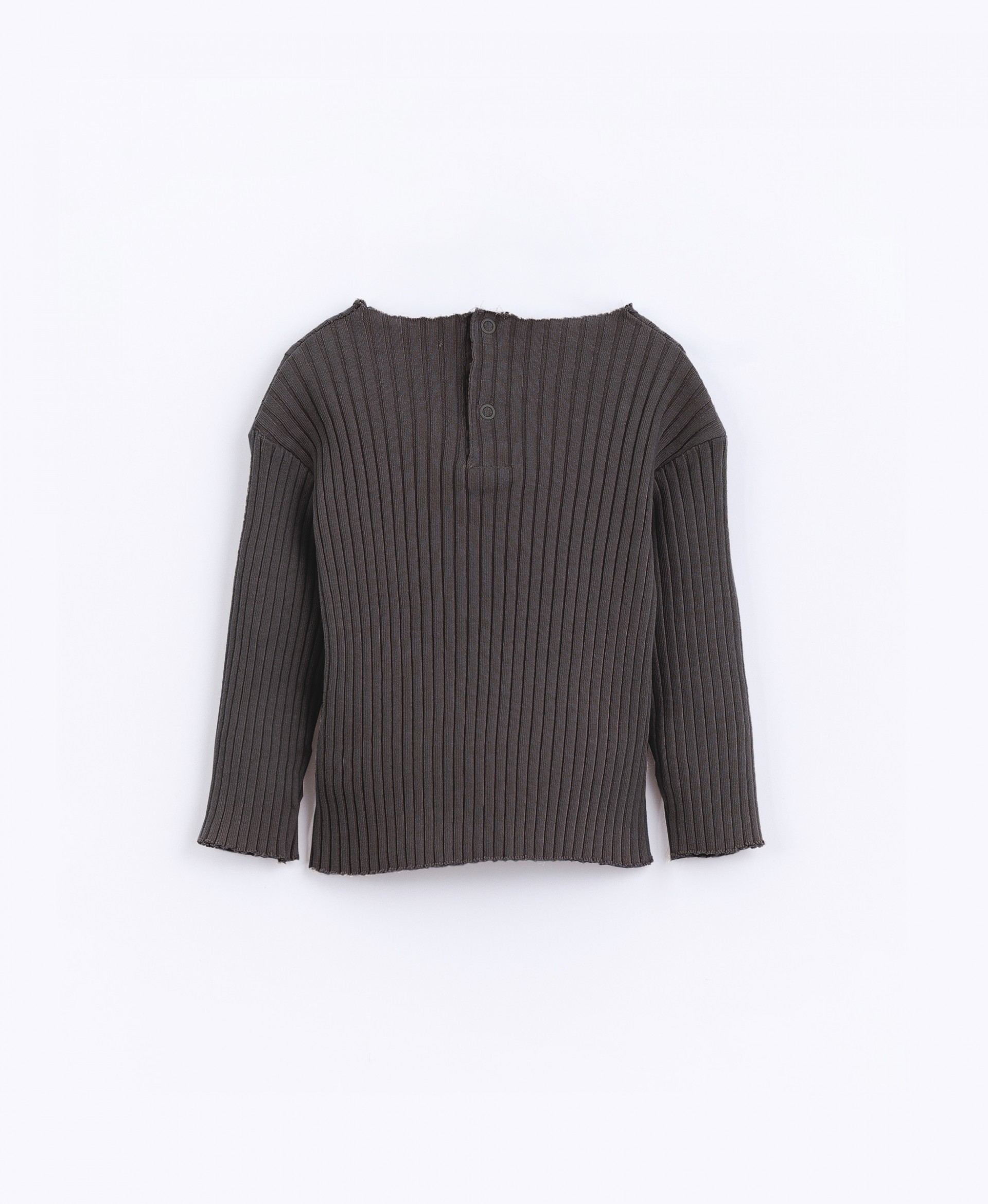 Ribbed jersey knit T-shirt with spring clips on the back | Culinary