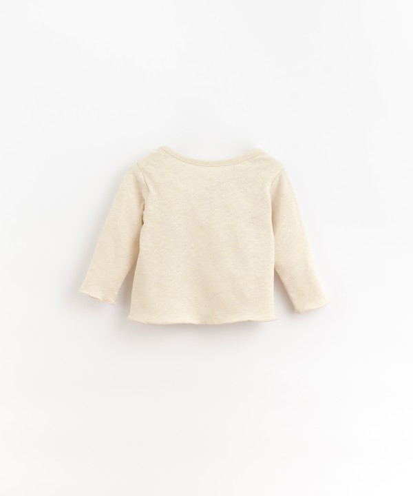 T-shirt in mixture of organic cotton and linen