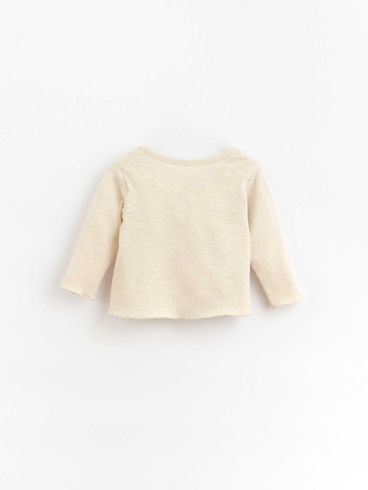 T-shirt in mixture of organic cotton and linen