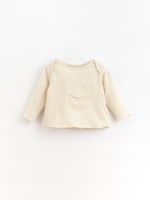 T-shirt in mixture of organic cotton and linen