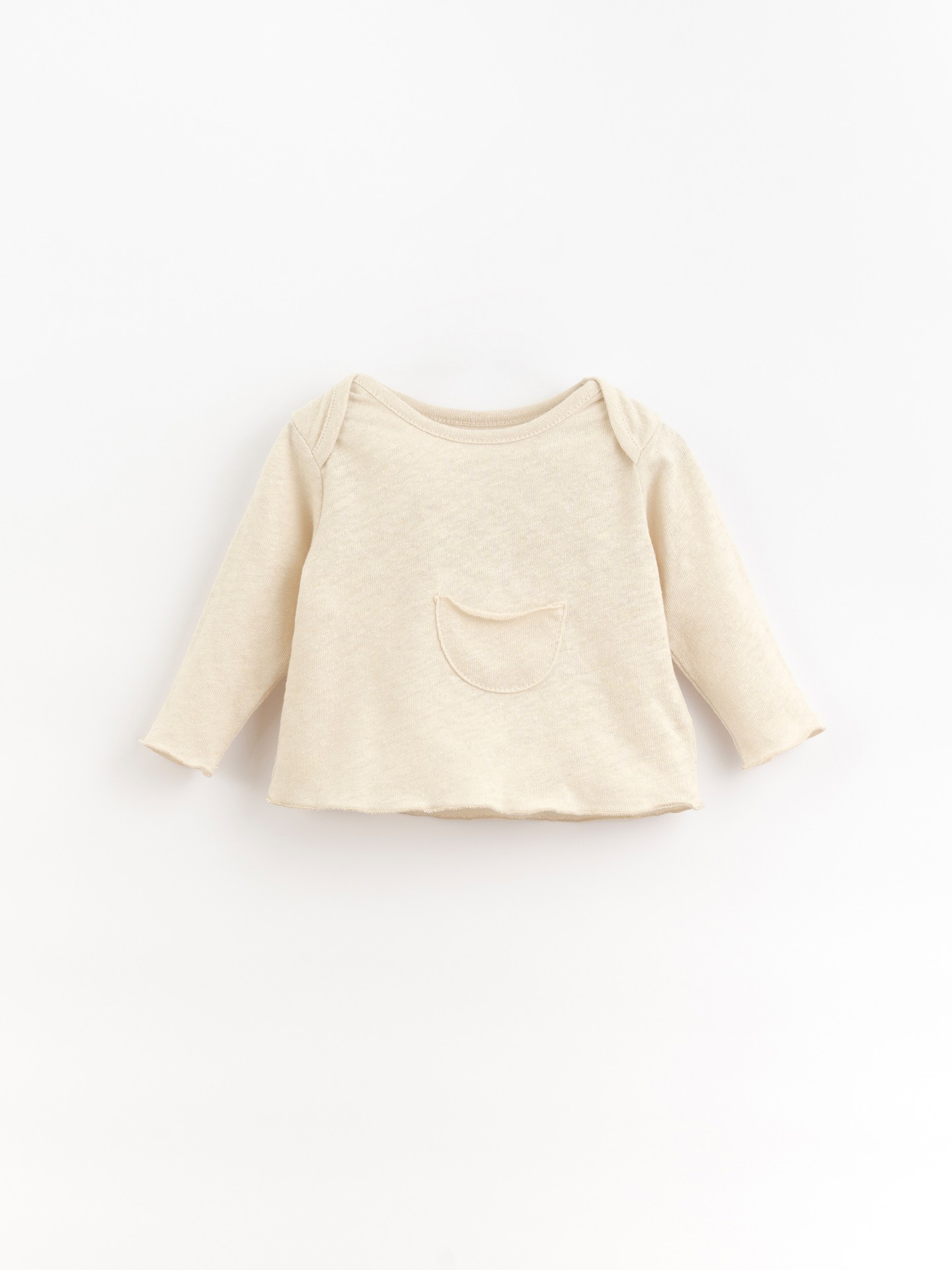 T-shirt in mixture of organic cotton and linen