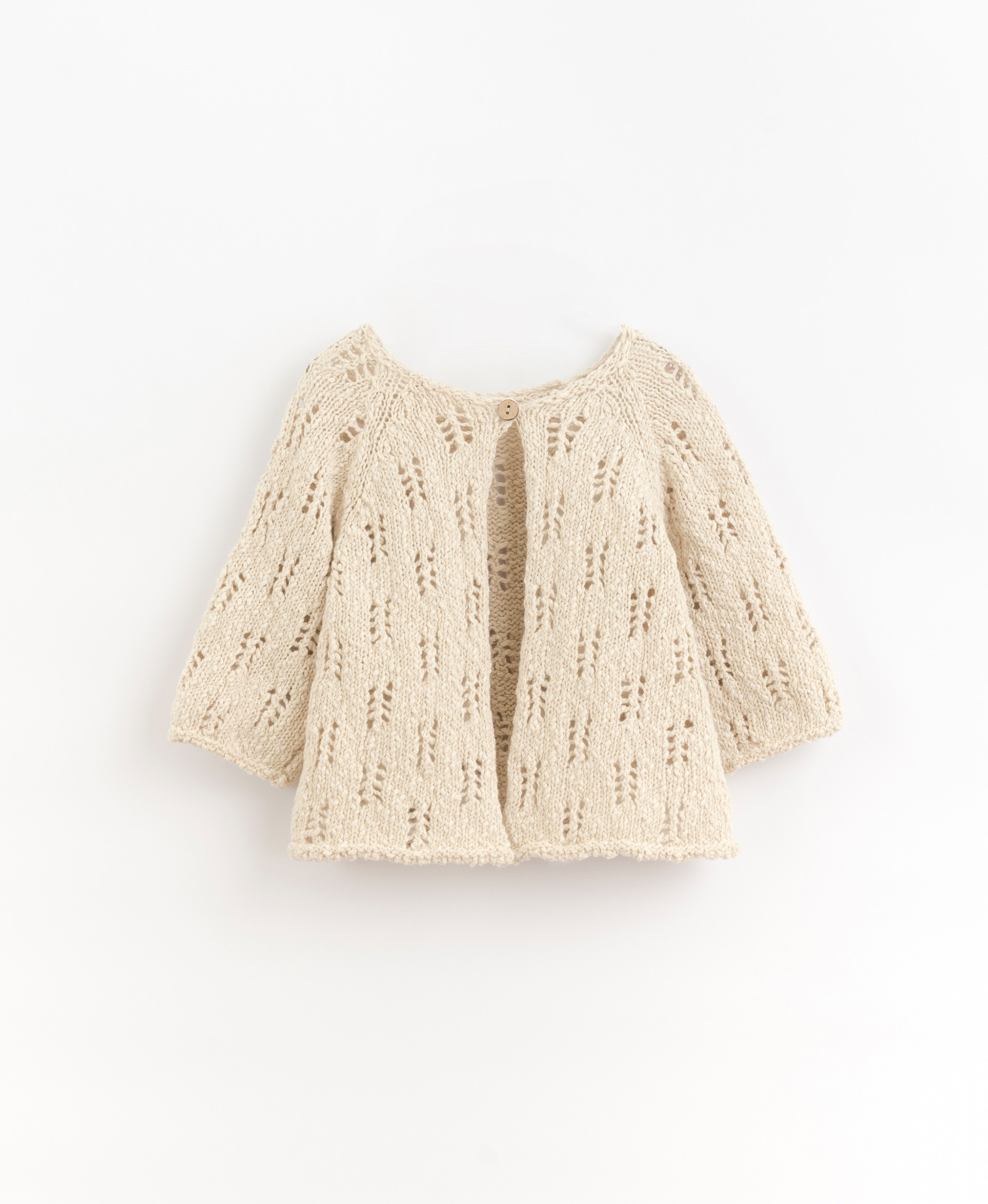 Knitted coat in a mixture of cotton and linen | Organic Care