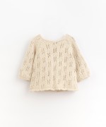 Knitted coat in a mixture of cotton and linen | Organic Care