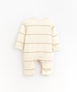 Striped jumpsuit with crotch opening | Organic Care