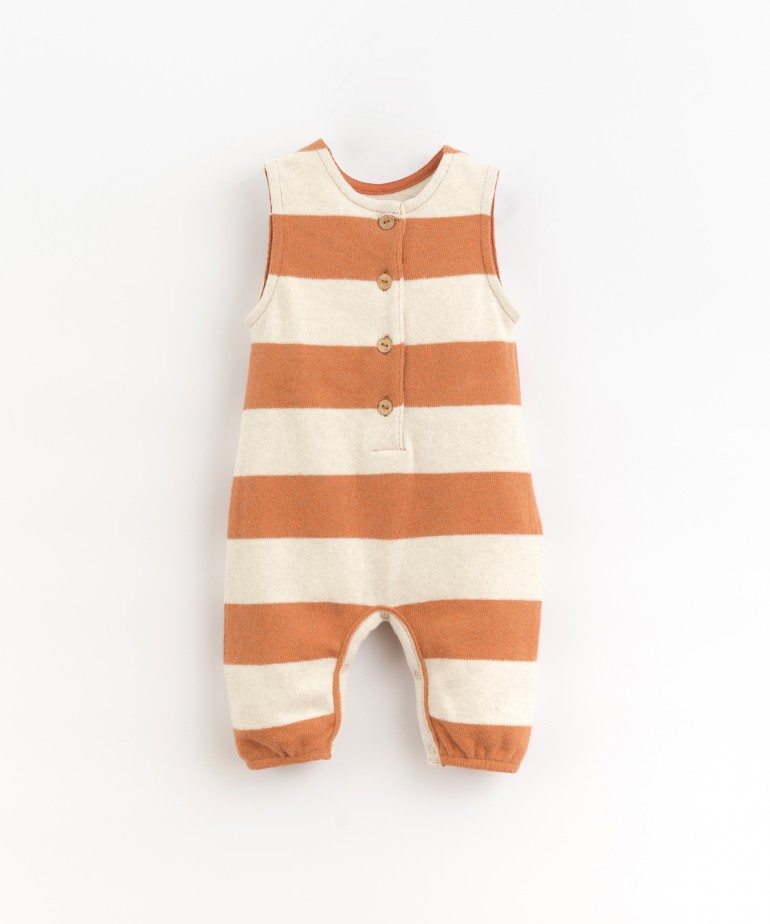 Jumpsuit with wide stripes