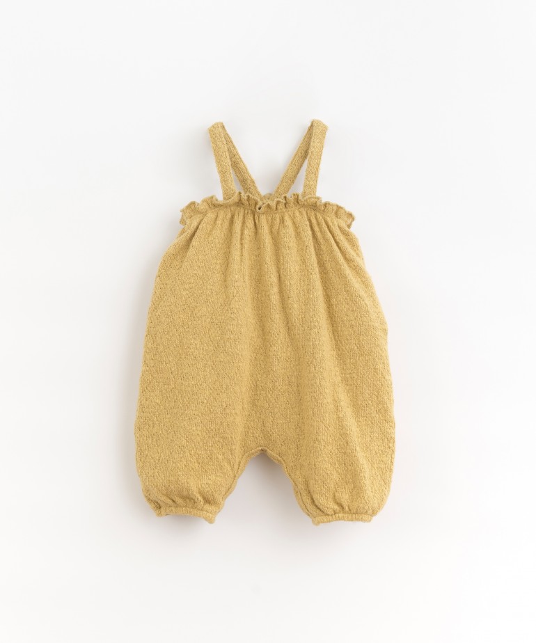 Jersey-stitch jumpsuit with knitted effect